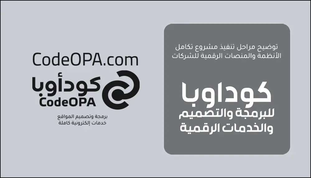 توضيح مراحل تنفيذ مشروع تكامل الأنظمة والمواقع الرقمية للشركات